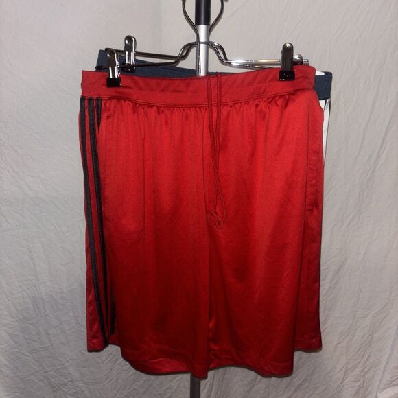 3 Pairs Of Adidas Shorts 2 Size Large Red And Blue. And 1 Size X-Large Grey - Picture 1 of 6